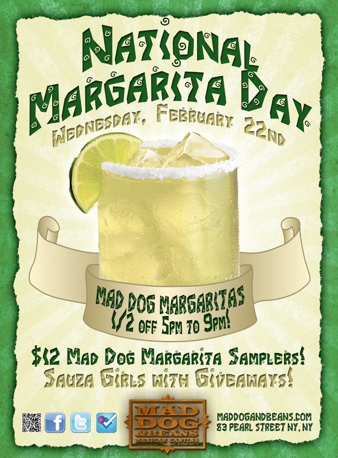 National Margarita Day Feb. 22 MurphGuide NYC Bar Guide