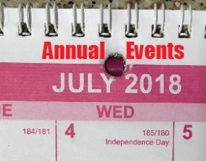 July 2018 calendar
