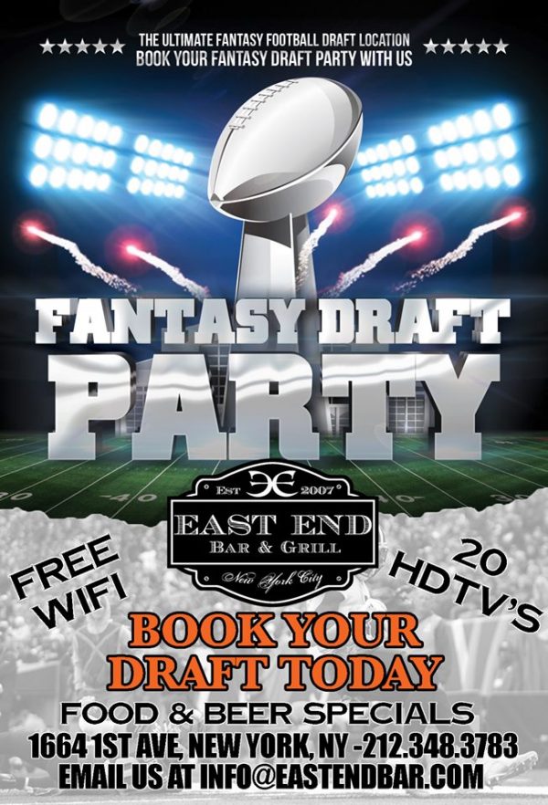 Fantasy Football Draft at East End Bar NYC