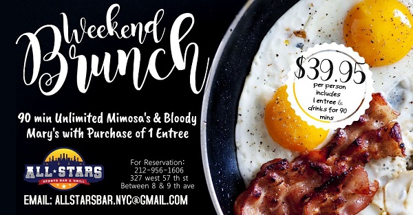 Weekend Brunch at All-Stars Bar & Grill