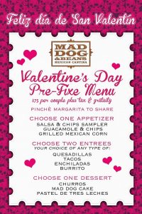Valentine's Day Dinner at Mad Dog & Beans