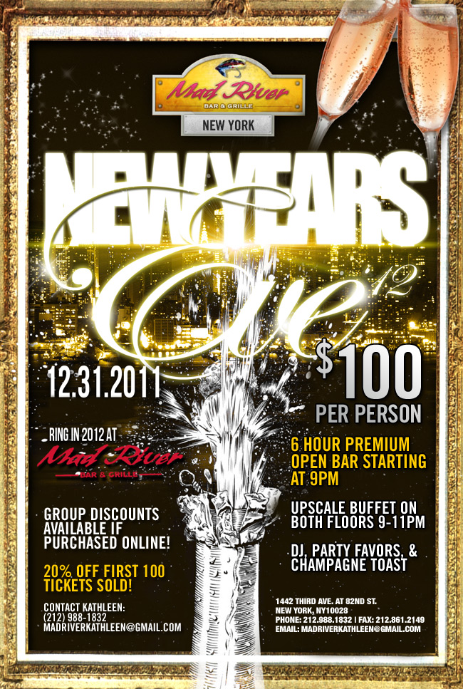 New Year's Eve at Mad River - MurphGuide: NYC Bar Guide