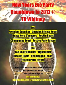 New Year's Eve at T.G. Whitney's