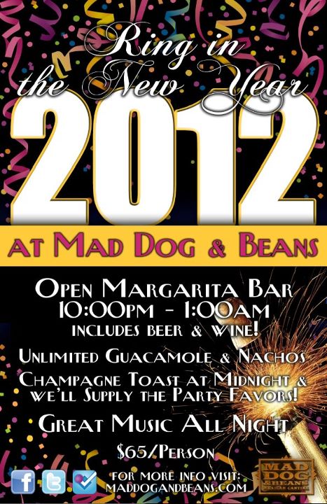 New Year's Eve 2012 at Mad Dog & Beans