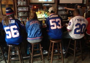 Giants fans at The Gin Mill NYC