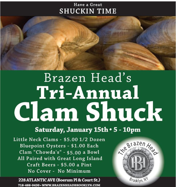 Tri-Annual Clam Shuck at The Brazen Head