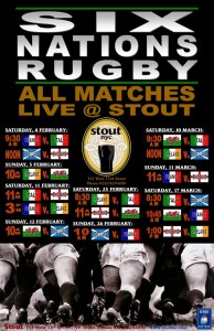 6 Nations Rugby at Stout