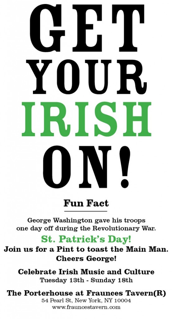 Get Your Irish On! at Fraunces Tavern NYC