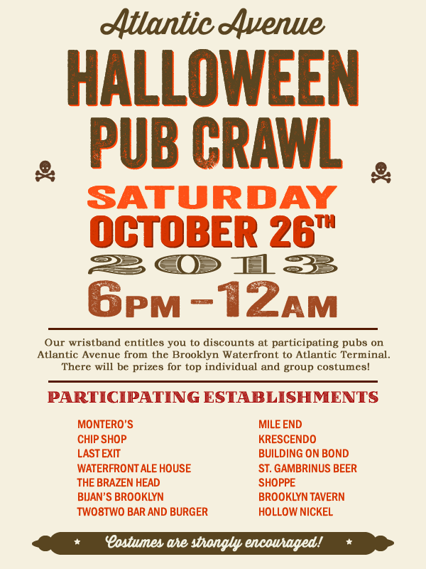 Atlantic Avenue Halloween Pub Crawl | MurphGuide: NYC Bar Guide