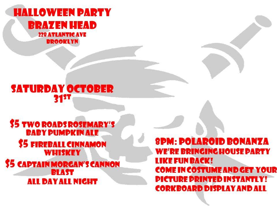 The Brazen Head Halloween Party MurphGuide NYC Bar Guide