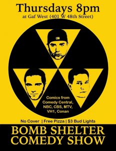 Bomb Shelter Comedy at The Gaf