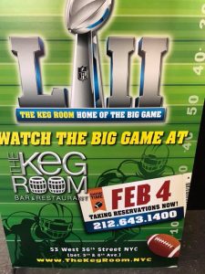 Super Bowl at The Keg Room