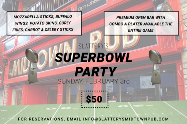 Super Bowl party at Slattery's