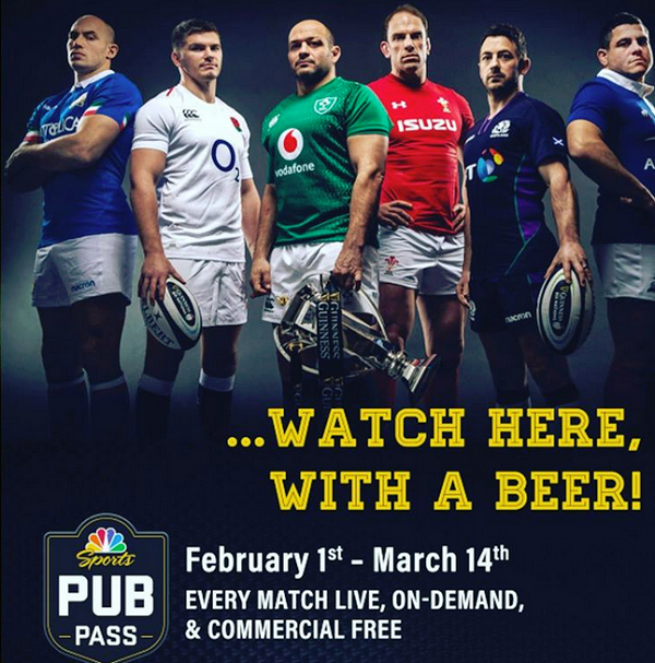 6 Nations Rugby - NBC Pub Pass