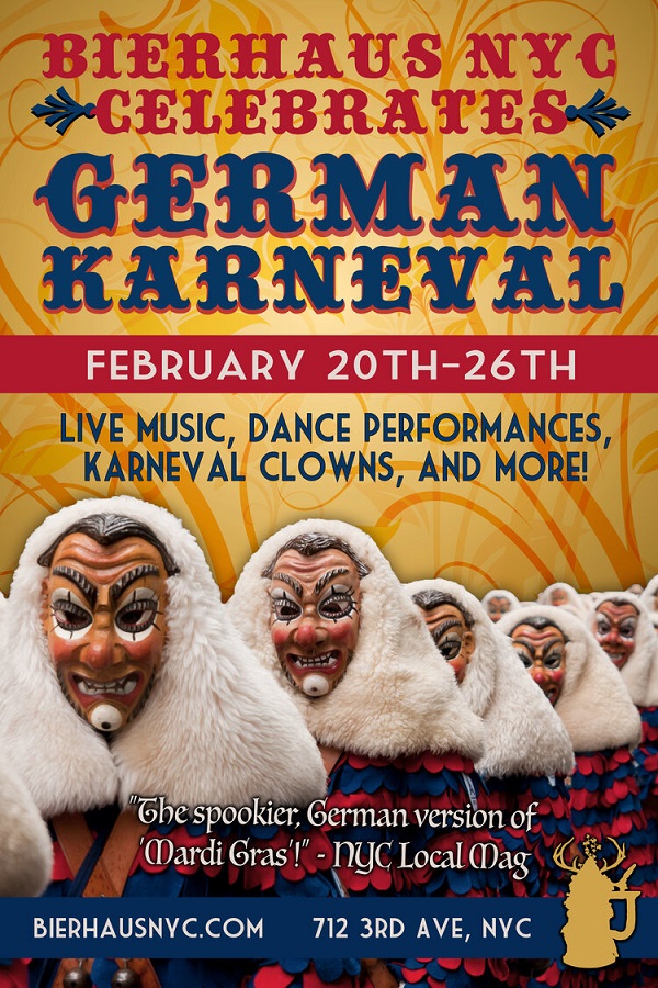 Mardi Gras German Karneval at Bierhaus NYC