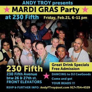 Andy Troy's Mardi Gras party