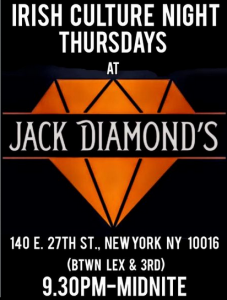 Niall O'Leary's Irish Evening at Jack Diamonds NYC